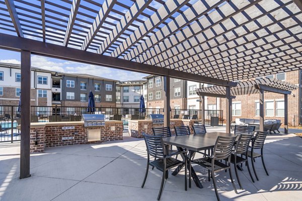 grill area/patio at 101 Depot Apartments