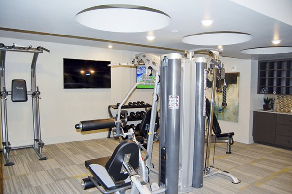 fitness center at 5115 Park Place Apartments