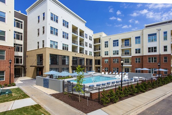 Saltwater pool at 5115 Park Place Apartments offering luxurious amenities in an upscale setting