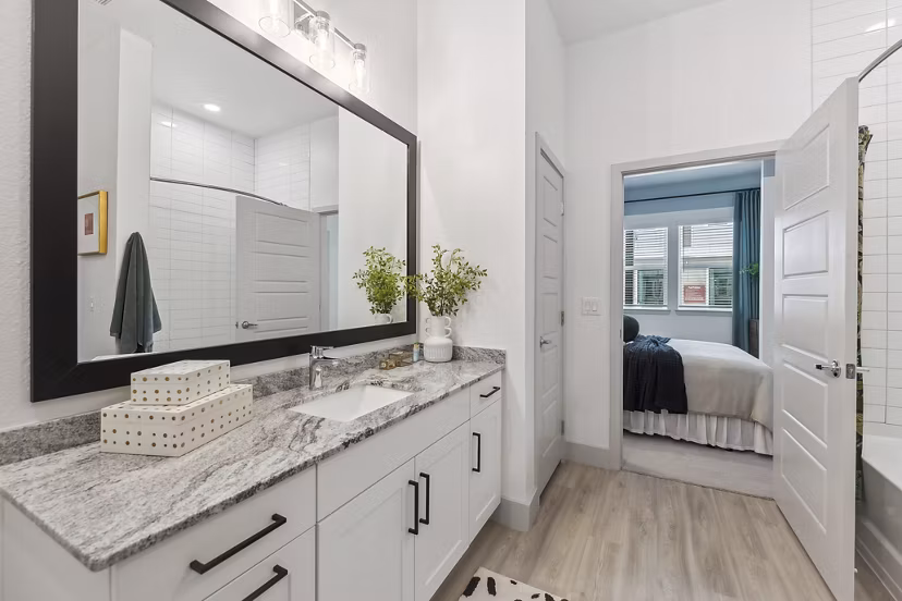 bathroom at The Albright Apartments 