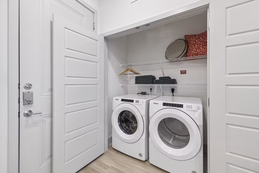 laundry room at The Albright Apartments 