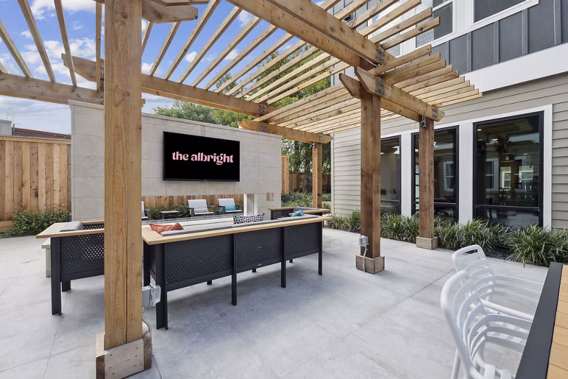 recreational area at The Albright Apartments 