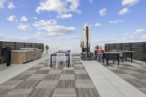 recreational area at The Albright Apartments 