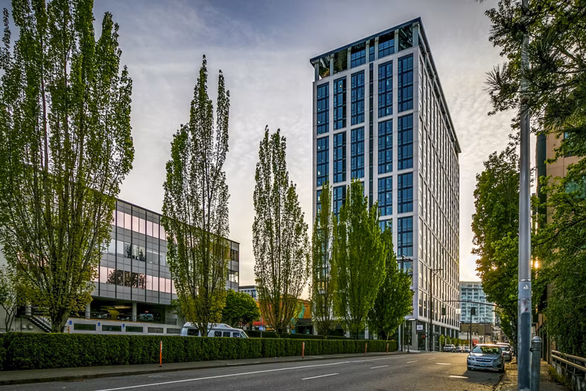Alta ART Tower: Sleek modern high-rise luxury apartments in arts district with city skyline views