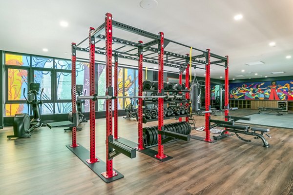 fitness center at Alta ART Tower Apartments