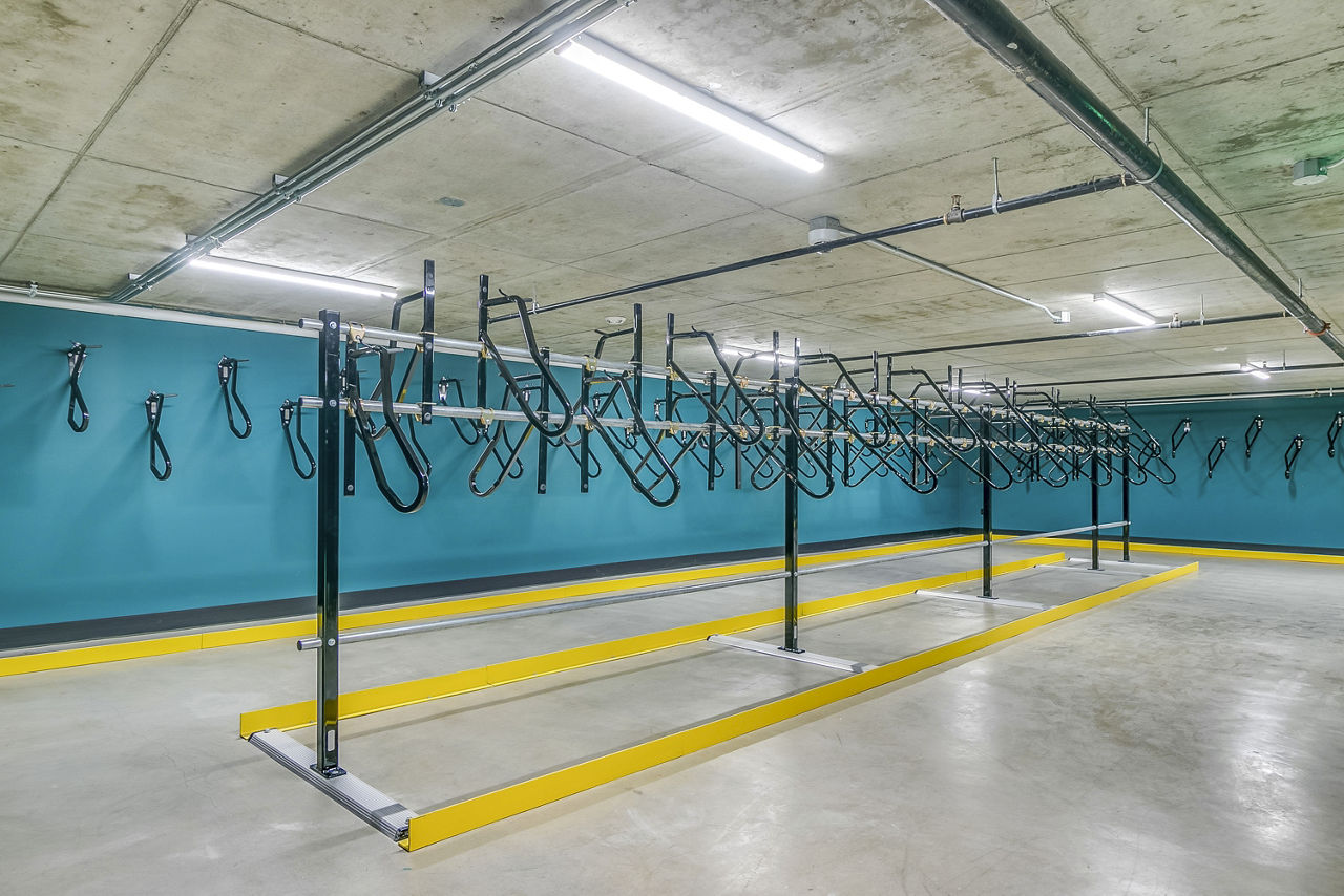Bike room at Art Tower