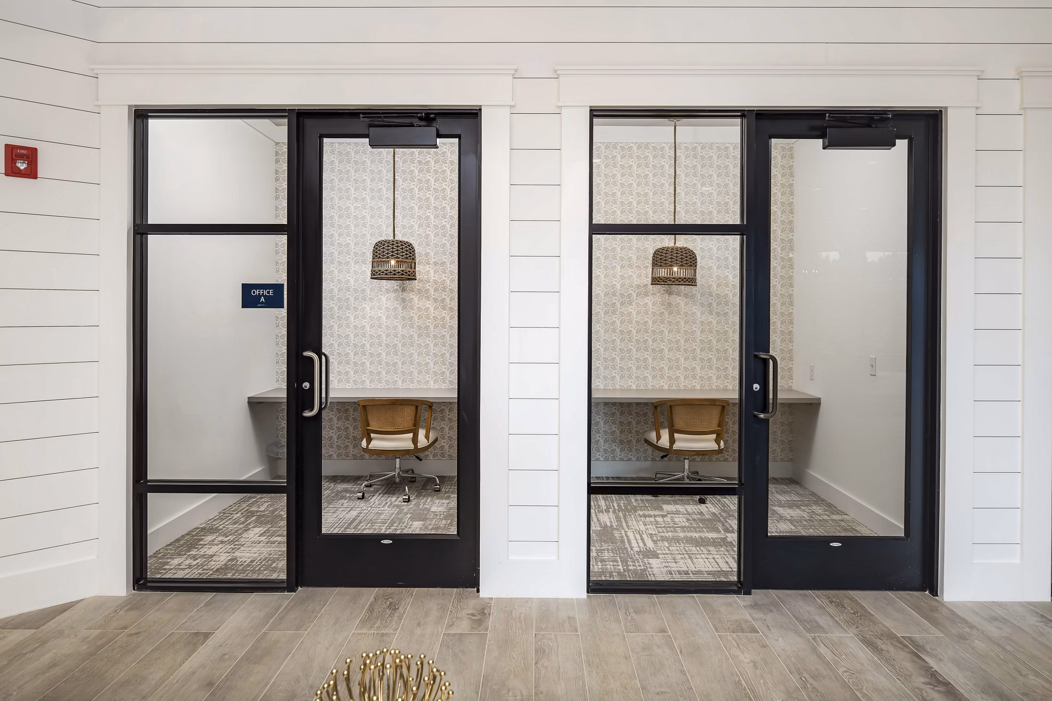 Modern club house with stylish seating at Alta Ashley Park Apartments
