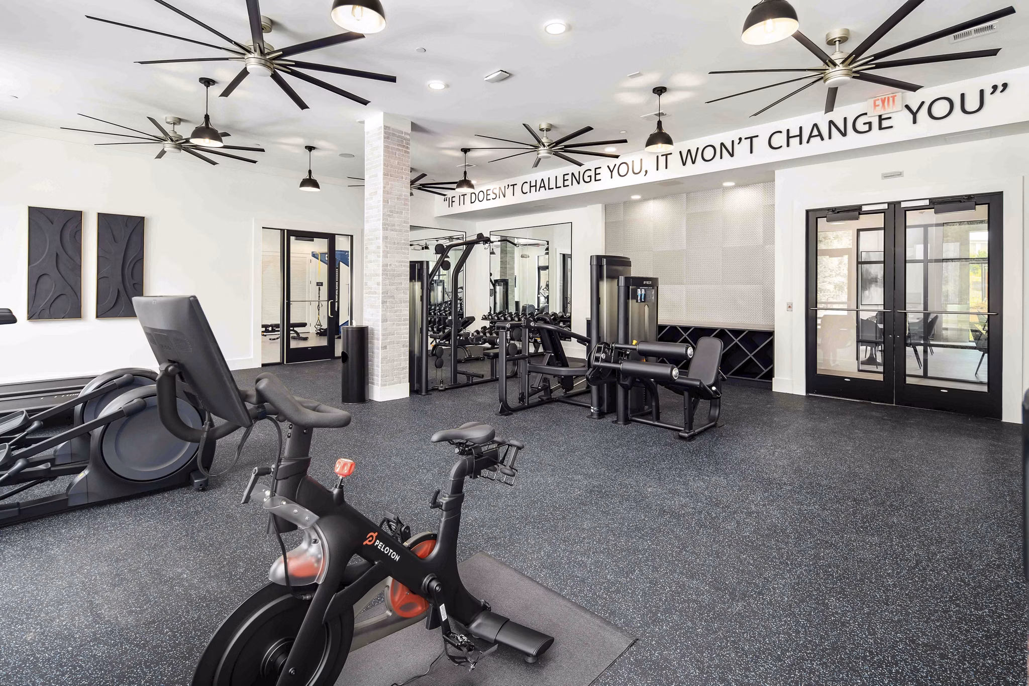 State-of-the-art fitness center with modern equipment at Alta Ashley Park Apartments for active living and wellness-focused residents