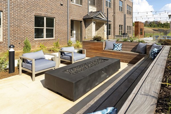 Spacious recreation area featuring modern lounge seating at Alta Ashley Park Apartments