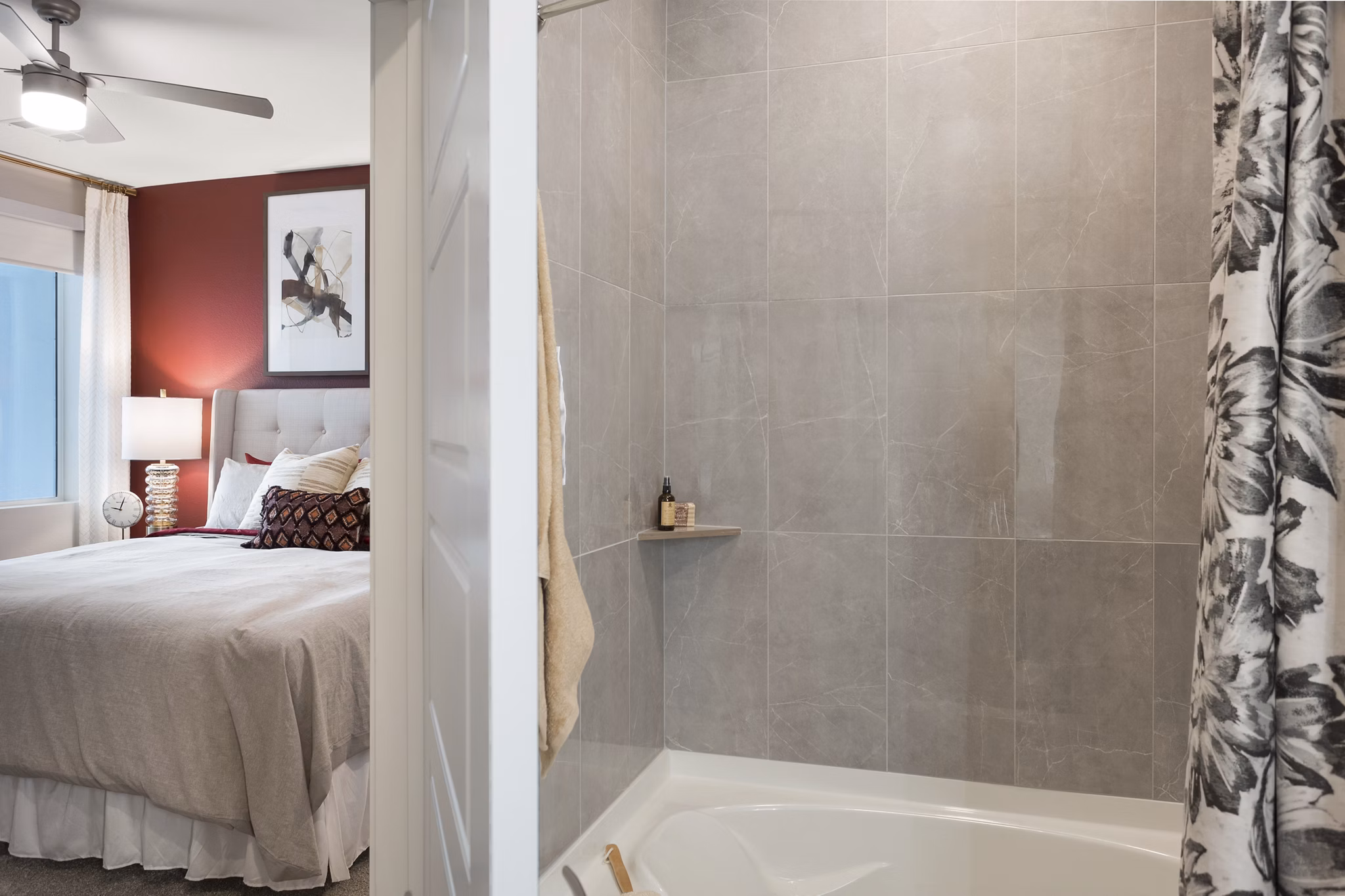 Modern bathroom with sleek fixtures at Alta Biltmore Apartments