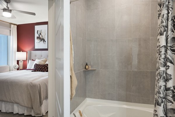 Modern bathroom with sleek fixtures at Alta Biltmore Apartments