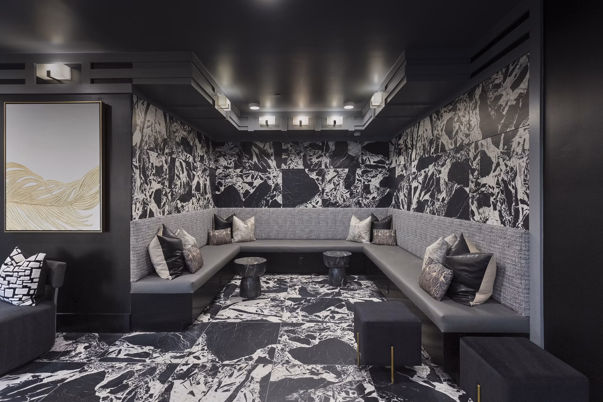 Elegant clubhouse with modern furnishings at Alta Biltmore Apartments