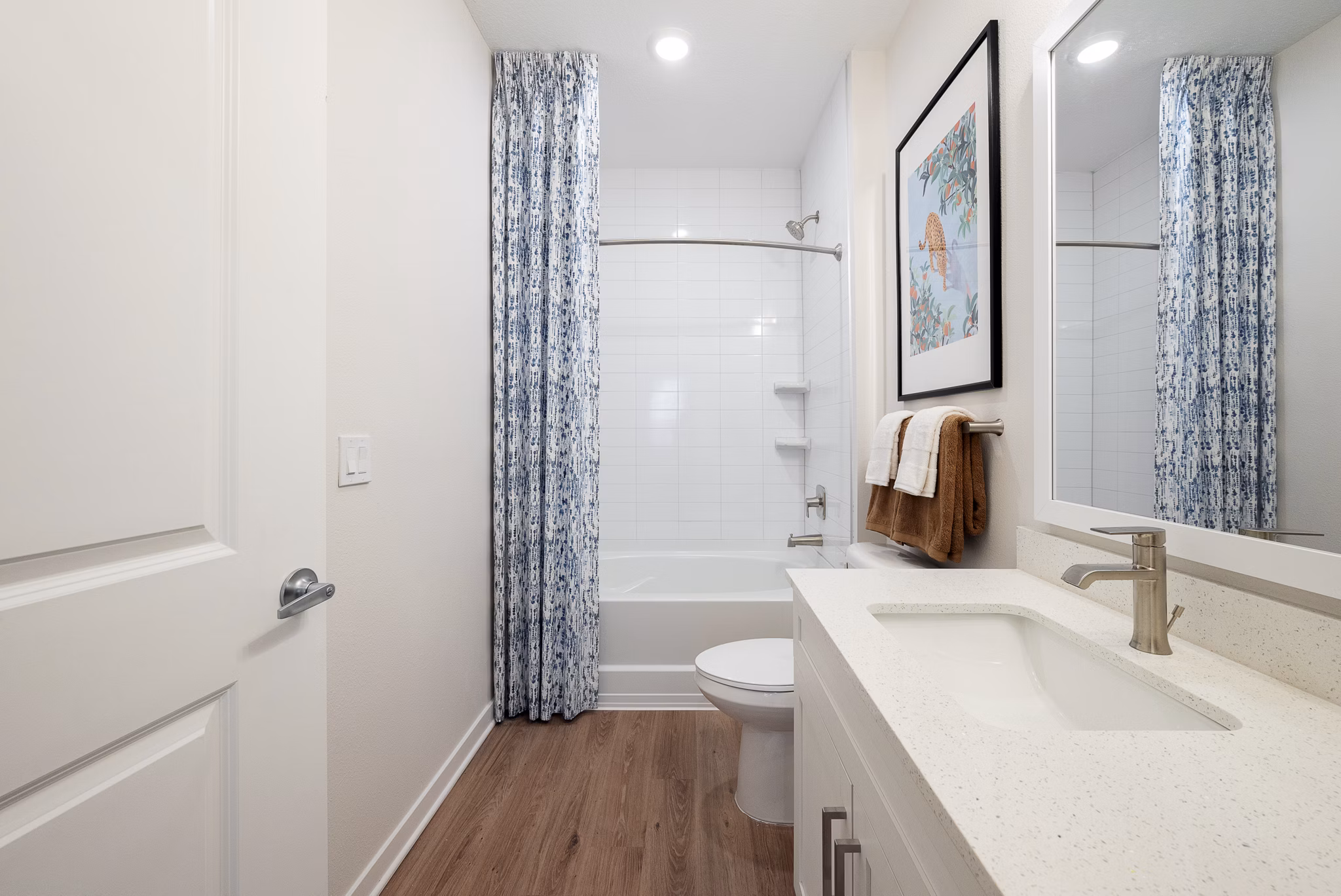 Alta Citron Apartments: Modern bathroom with sleek fixtures and elegant design in Greystar's luxury community
