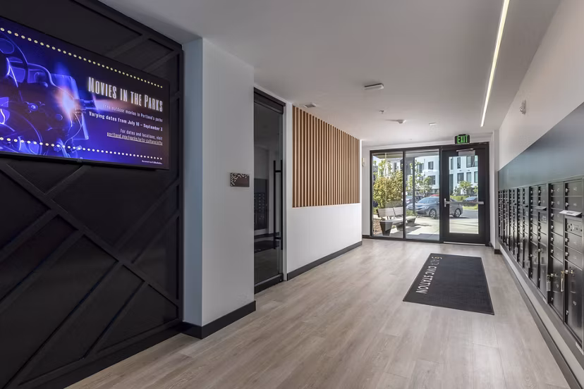Clubhouse featuring modern lounge and entertainment areas at Alta Civic Station luxury apartments