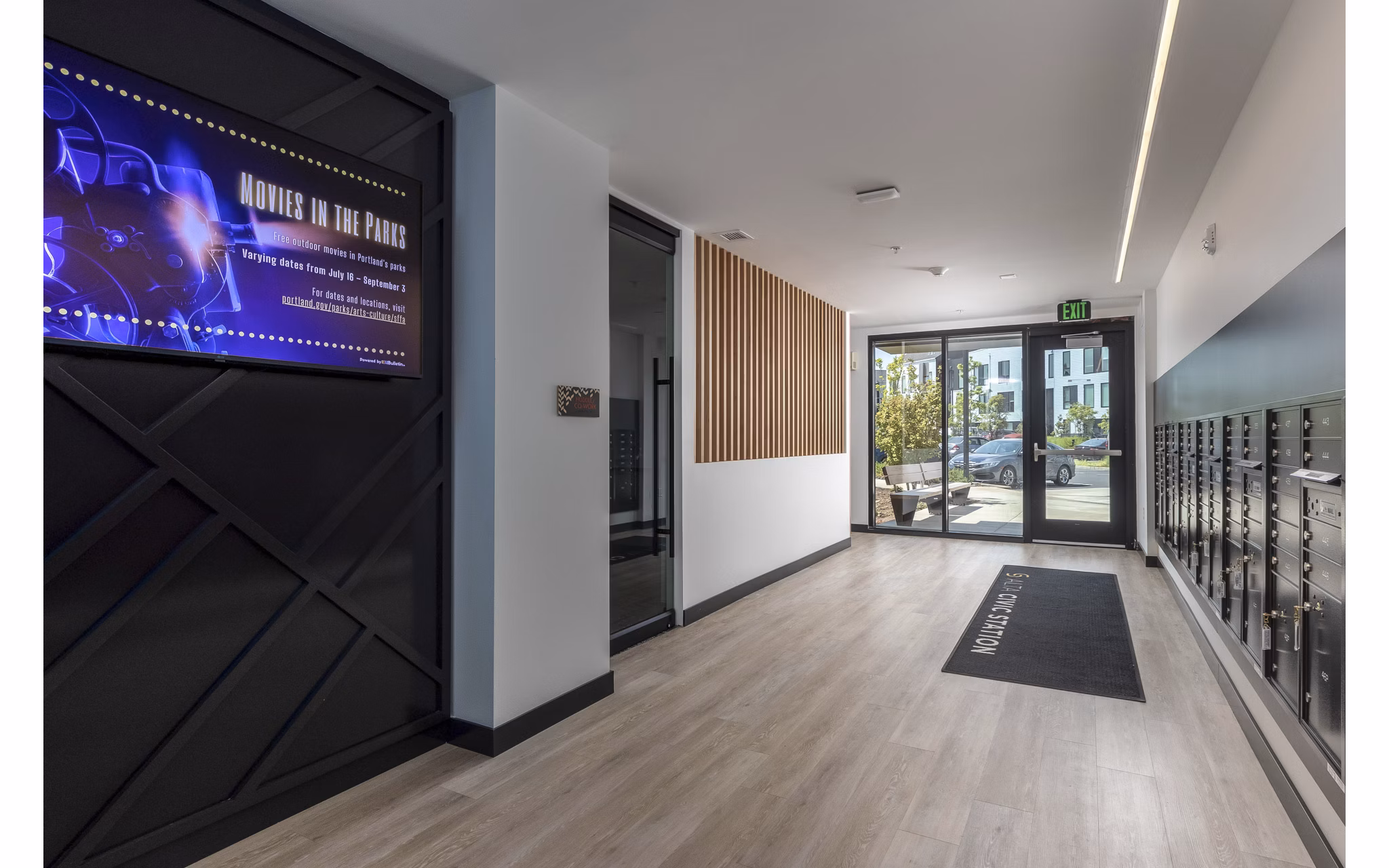 Clubhouse featuring modern lounge and entertainment areas at Alta Civic Station luxury apartments