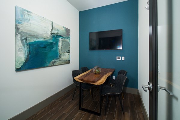 Modern meeting facility with state-of-the-art technology at Alta Clara at the Fells Apartments