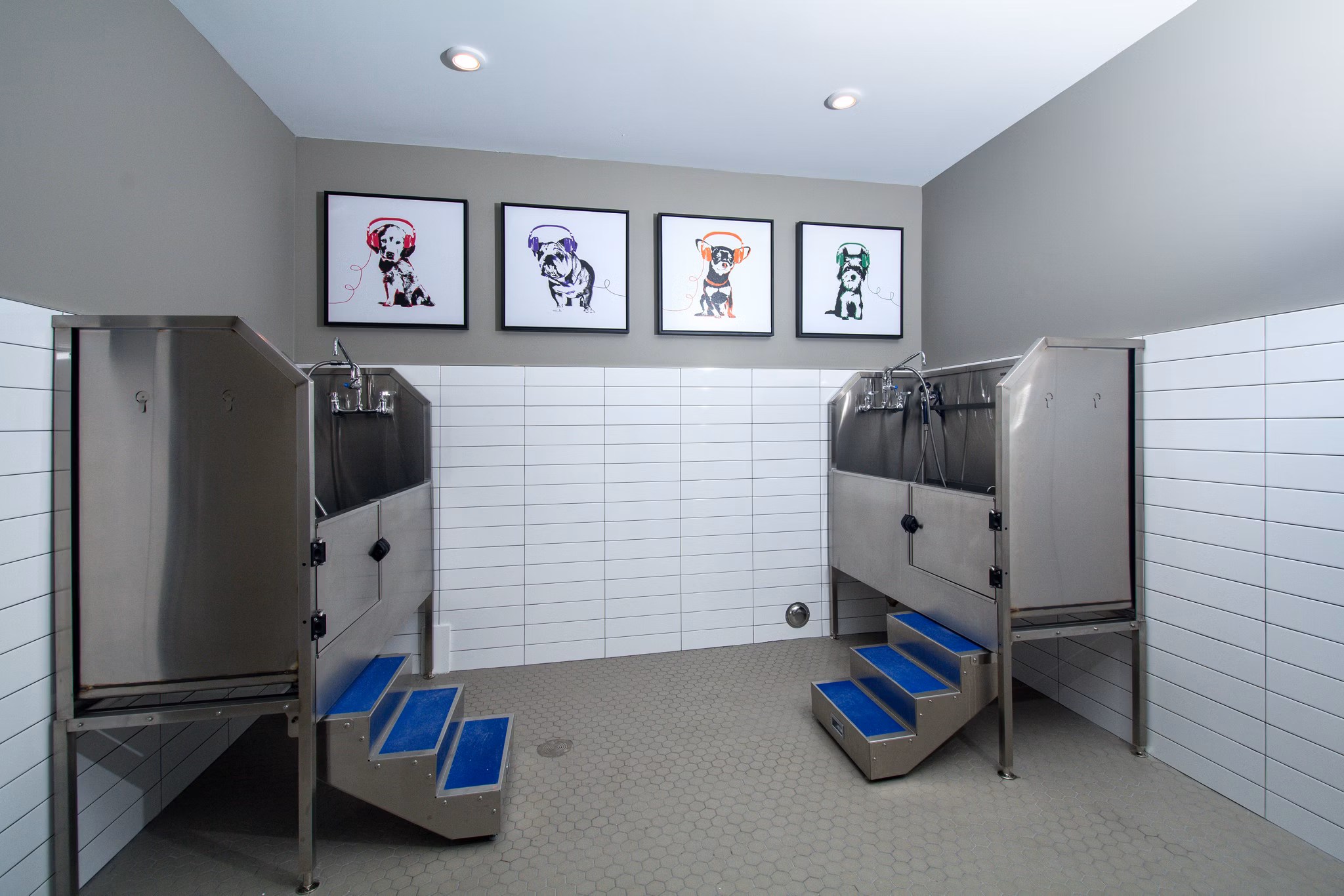 Convenient dog wash station at Alta Clara at the Fells Apartments for pet-friendly luxury living