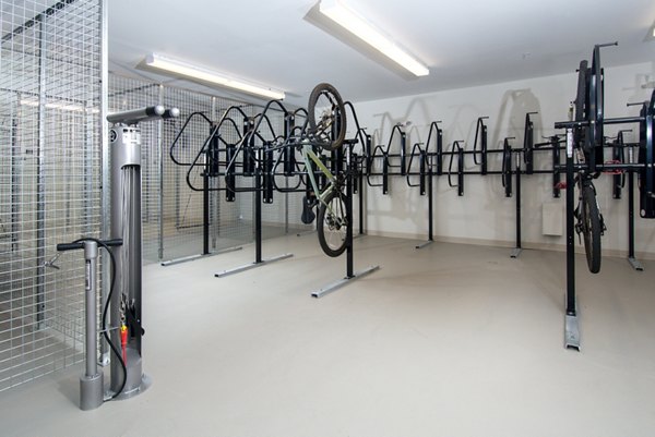 Secure bike storage facility at Alta Clara at the Fells Apartments, perfect for cycling enthusiasts