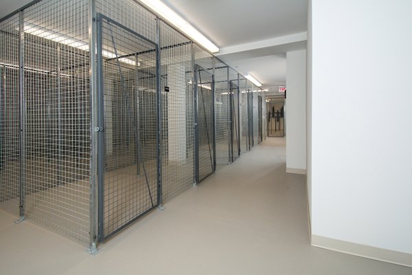 Bike storage area for residents at Alta Clara at the Fells Apartments, offering secure and convenient facilities for cycling enthusiasts