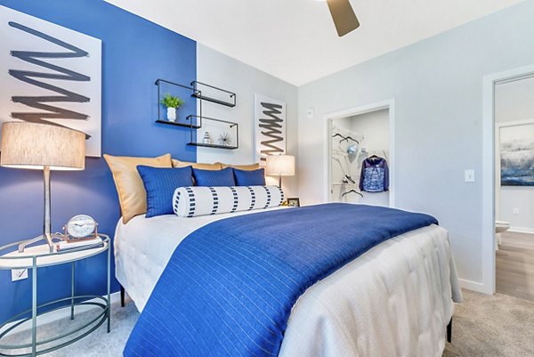 Modern bedroom with elegant decor at Alta Croft Apartments: Luxury apartments with premium amenities