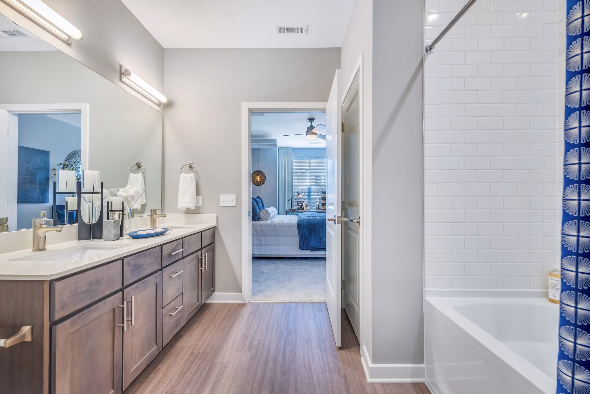 Modern bathroom with sleek fixtures at Alta Croft Apartments