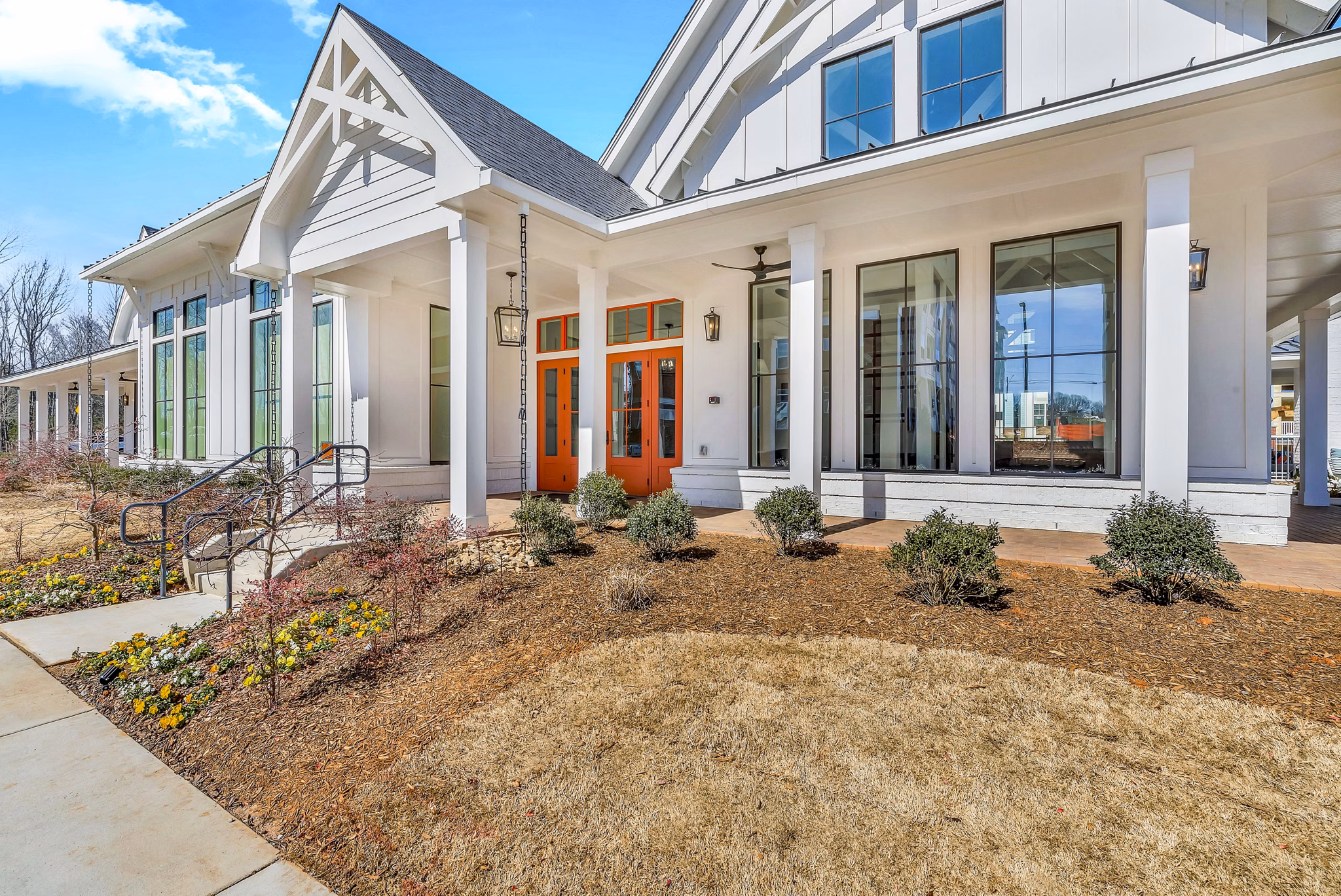 Clubhouse featuring modern design and seating at Alta Croft Apartments