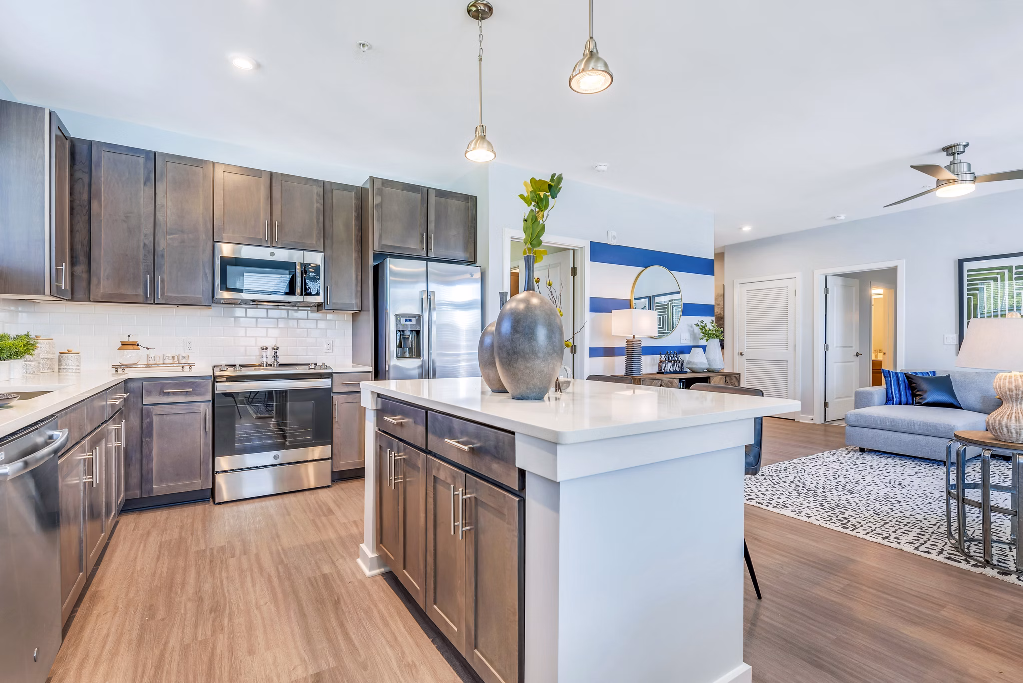 Spacious kitchen with modern appliances at Alta Croft Apartments, a luxury Greystar community in Charlotte