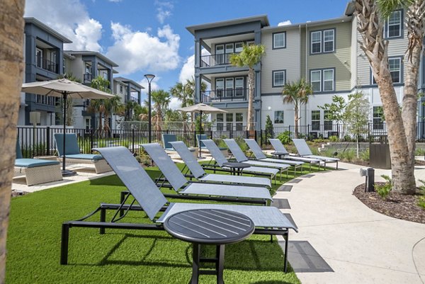 poolside patio at Alta Cypress Apartments