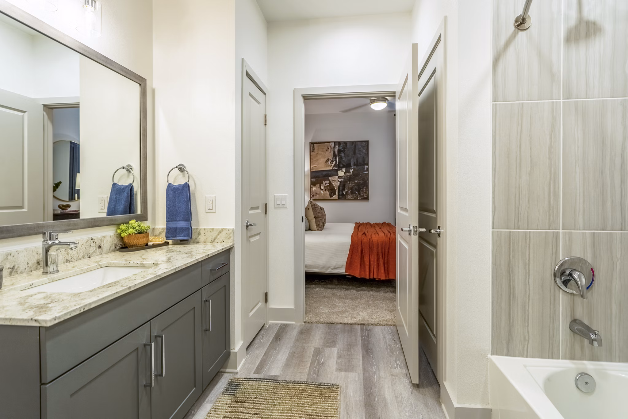 Modern bathroom with elegant fixtures at Alta Cypress Springs Apartments