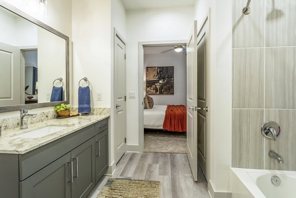Modern bathroom with elegant fixtures at Alta Cypress Springs Apartments