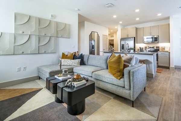 Spacious living room with modern decor in Alta Cypress Springs Apartments