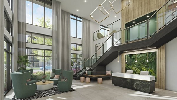 Elegant clubhouse with stylish seating at Alta Davis Apartments, offering luxury spaces for gatherings and events