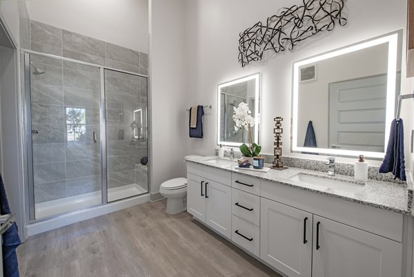 Bathroom at Alta at the Farm Apartments