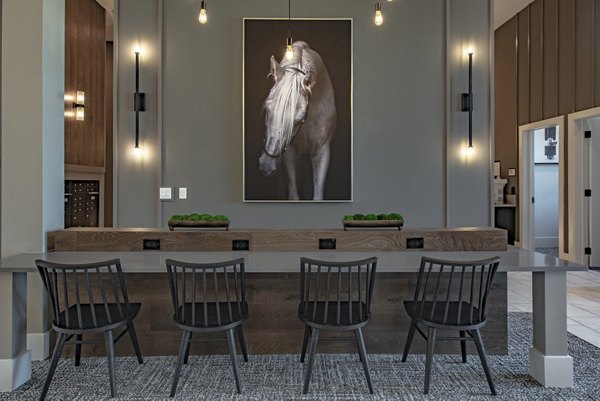Clubhouse featuring state-of-the-art amenities at Alta at the Farm luxury apartments in an inviting setting