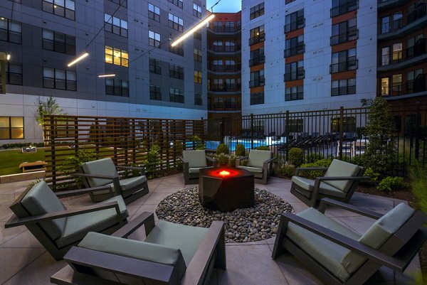 Cozy outdoor fire pit area at Alta Federal Hill Apartments