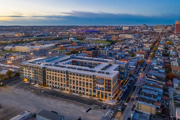 Alta Federal Hill: Stunning city view from luxury balcony at high-rise apartments in Baltimore