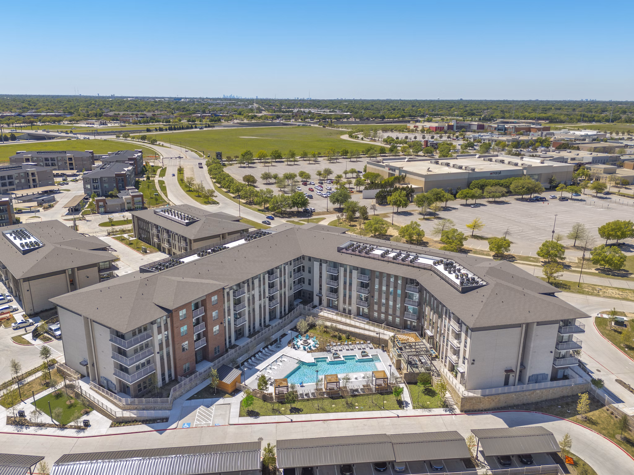 Alta Firewheel Apartments: Stunning skyline view from luxury apartments in a vibrant neighborhood