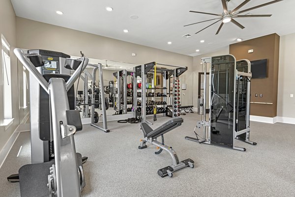 Fitness center with modern equipment at Alta Landing Apartments
