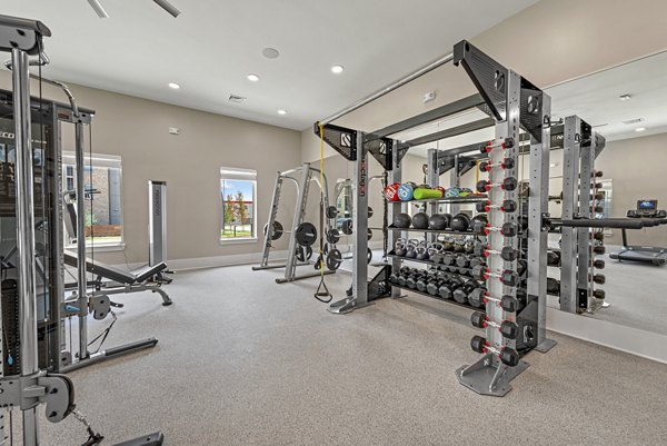 State-of-the-art fitness center at Alta Landing Apartments offering diverse workout options for residents
