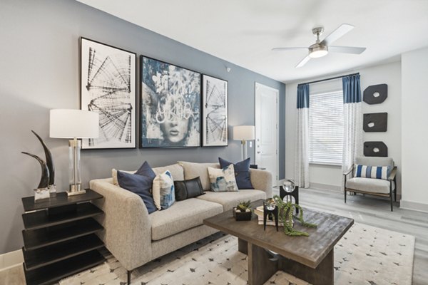 living room at Alta Marine Creek Apartments