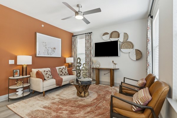 living room at Alta Marine Creek Apartments