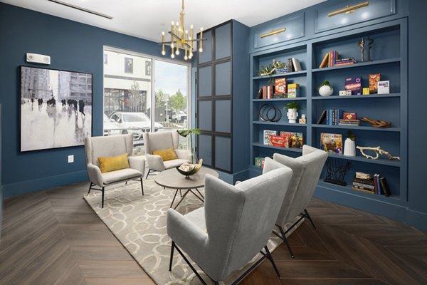 Clubhouse featuring modern furnishings and social spaces at Alta Porter on Peachtree luxury apartments