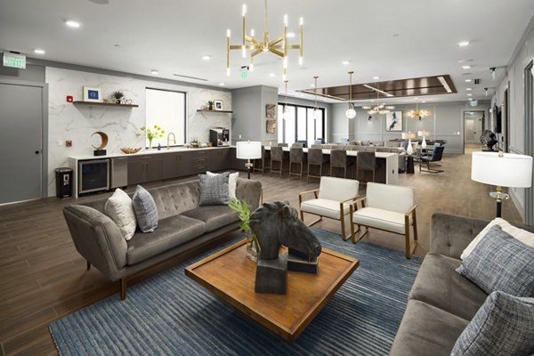 Clubhouse featuring modern design and plush seating at Alta Porter on Peachtree luxury apartments