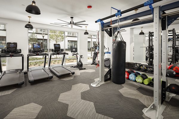State-of-the-art fitness center with modern equipment at Alta Porter on Peachtree apartments