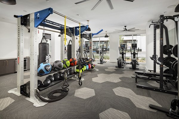 Fitness center with modern equipment at Alta Porter on Peachtree, offering residents a luxurious workout experience
