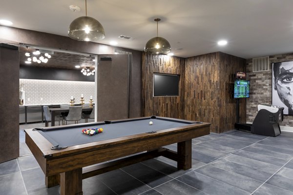Clubhouse with modern decor and seating at Alta River Oaks Apartments, a luxury community offering premier amenities and spaces