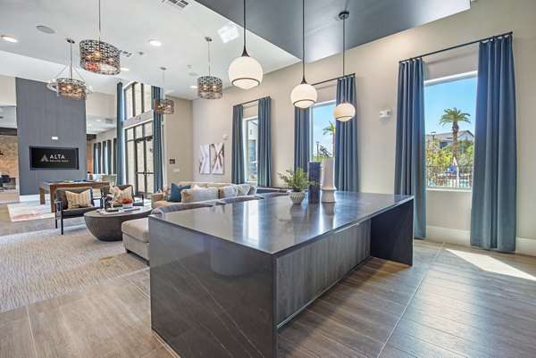 Upscale clubhouse with modern design at Alta Rolling Oaks luxury apartments