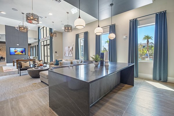 Clubhouse featuring modern decor and cozy seating at Alta Rolling Oaks luxury apartments