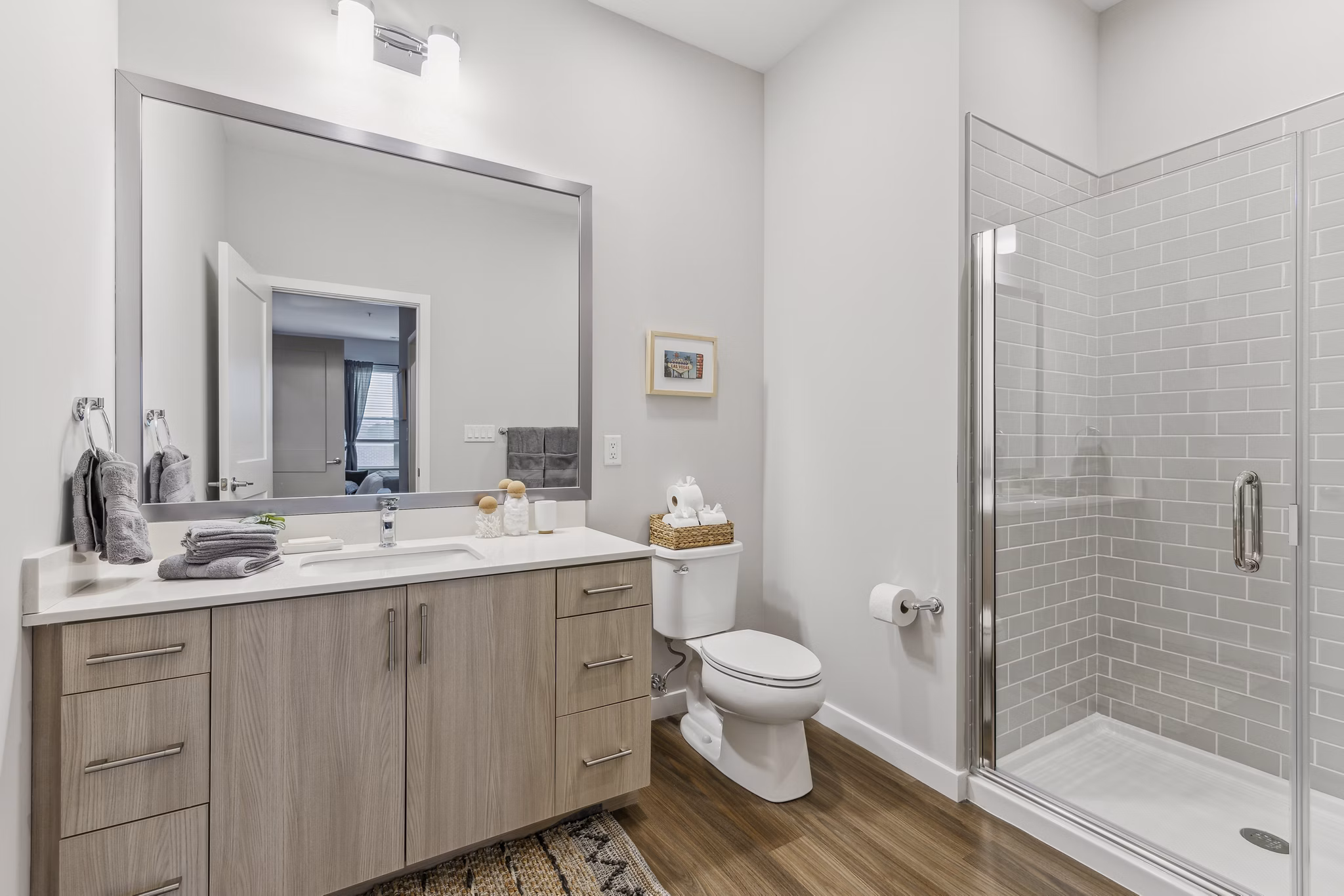 Bathroom at Alta On The Row Apartments