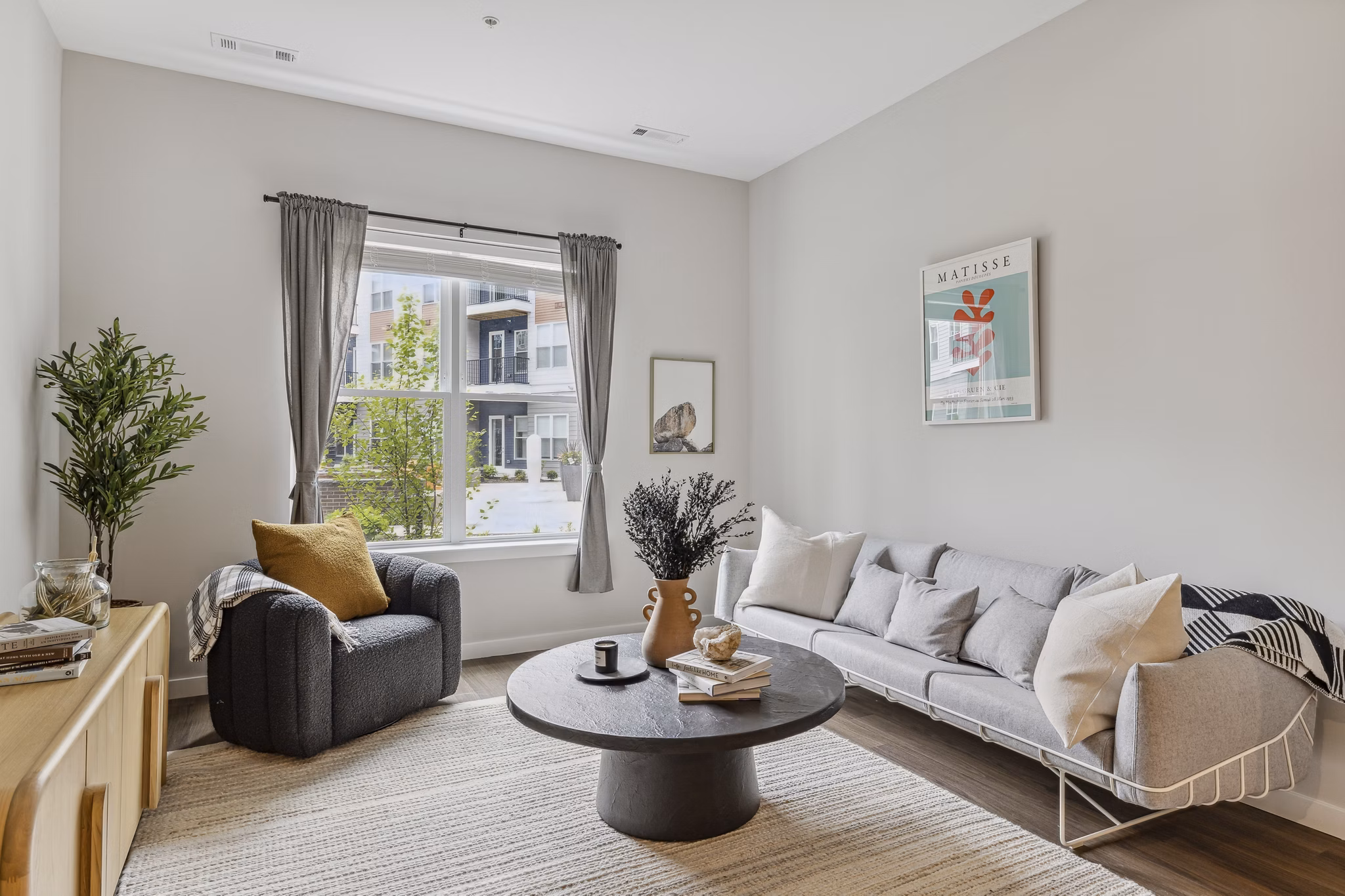 Living Room at Alta On The Row Apartments
